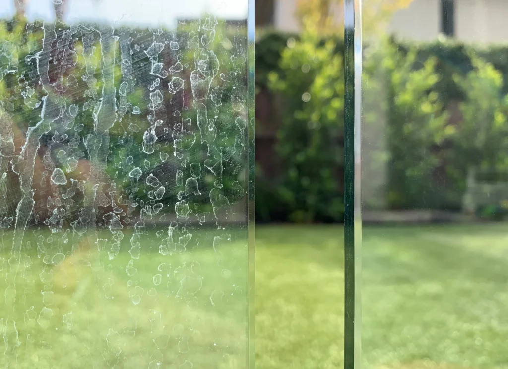 Professional cleaning salt residue from beachfront home windows on Florida coast