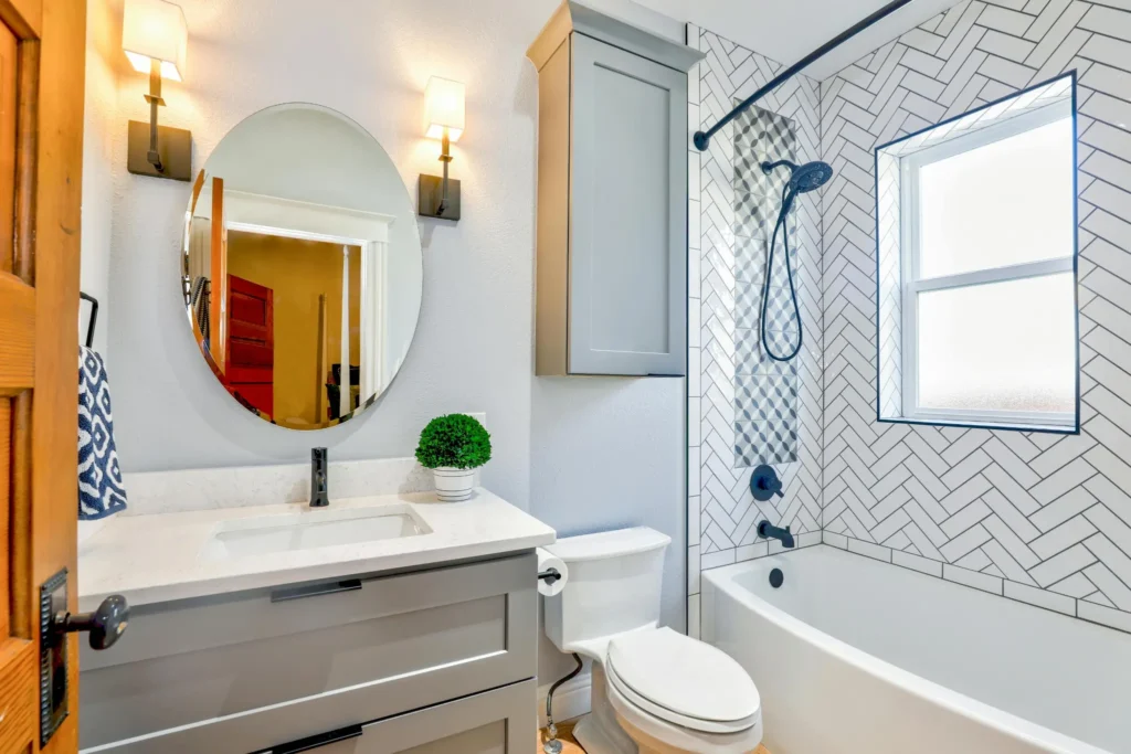 clean vacation rental bathroom prepared for guests Florida