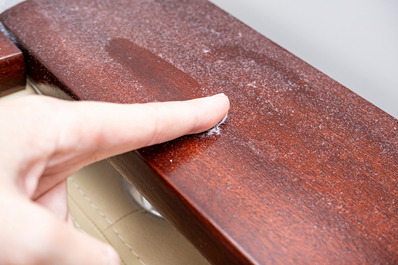 dust accumulation caused by humidity in coastal Florida home