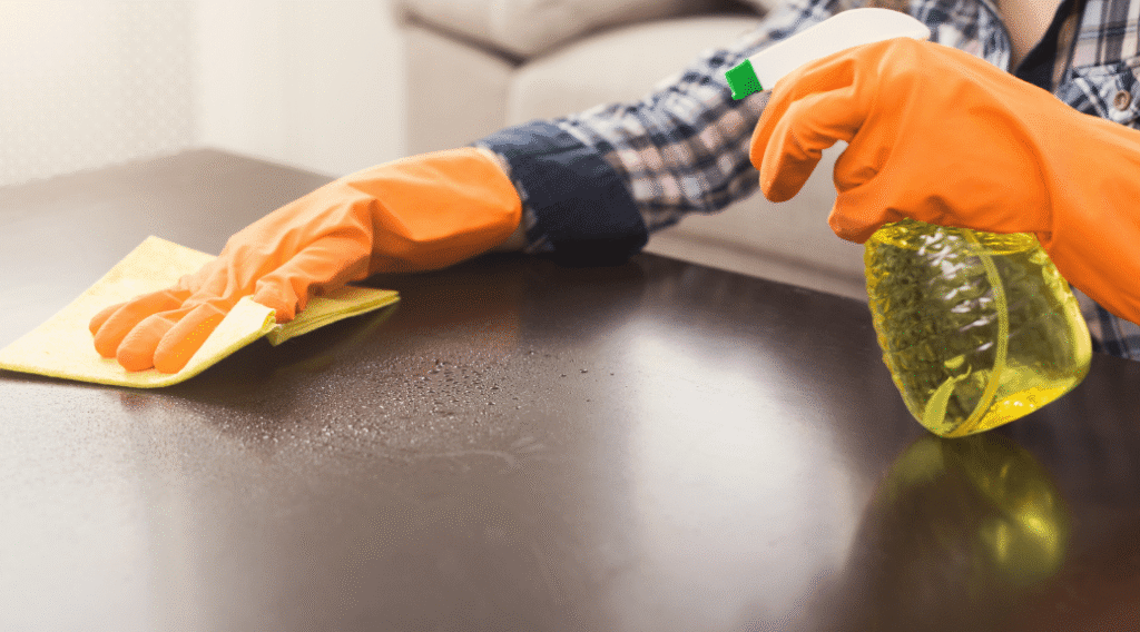 professional cleaner removing salt residue from coastal home surfaces