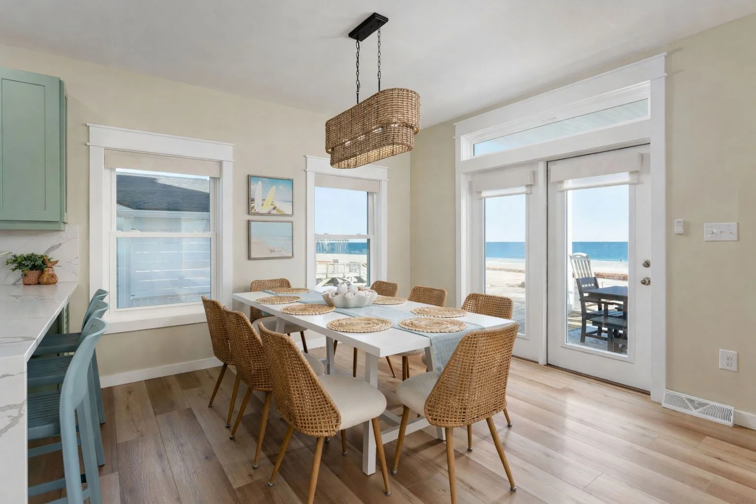 luxury 30A beach home interior with coastal sand exposure