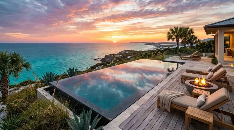luxury beach home interior in Santa Rosa Beach affected by coastal conditions
