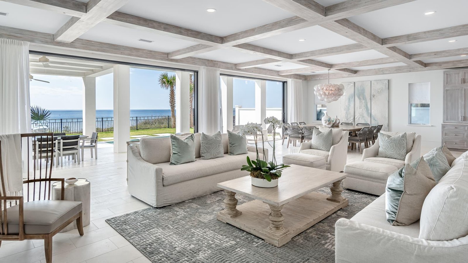 clean vacant coastal home interior prepared for fall in Florida